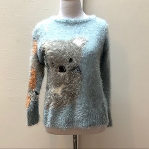 Zara koala bear fuzzy sweater